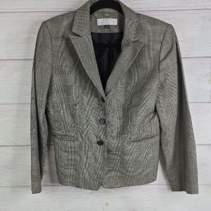 Tahari Arthur Levine Plaid Office Professional Jacket Sz 10P